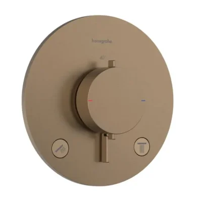 Hansgrohe Ecostat Comfort S - zemapmetuma termostata maisītājs 2 patērētājiem, matēti bronza 33715140