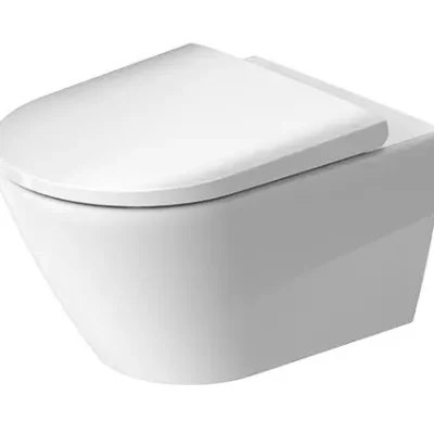 Duravit D-Neo - piekaramais WC ar WC sēdekli, Rimless, balts 45770900A1