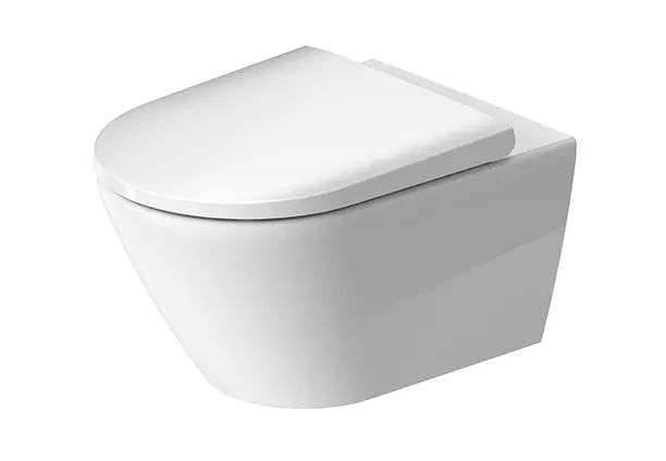 Duravit D-Neo - piekaramais WC ar WC sēdekli, Rimless, balts 45770900A1