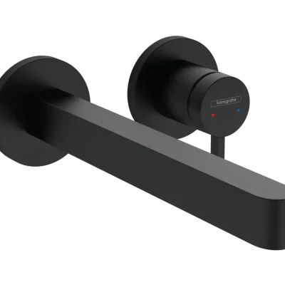 Hansgrohe Finoris - izlietnes vienas sviras maisītājs, zemapmetuma, 2 caurumu uzstādīšana, EcoSmart, matēti melns 76050670