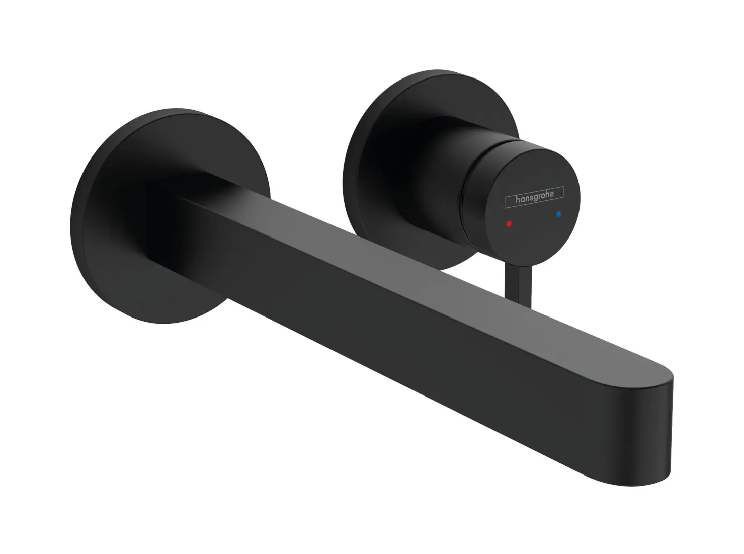Hansgrohe Finoris - izlietnes vienas sviras maisītājs, zemapmetuma, 2 caurumu uzstādīšana, EcoSmart, matēti melns 76050670