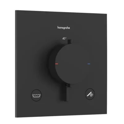 Hansgrohe Ecostat Comfort E - zemapmetuma termostata maisītājs, 2 patērētājiem, matēti melns 33716670
