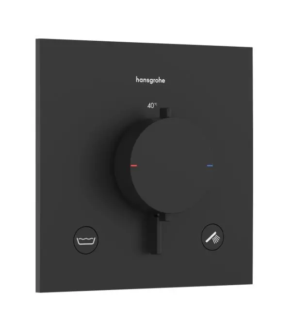 Hansgrohe Ecostat Comfort E - zemapmetuma termostata maisītājs, 2 patērētājiem, matēti melns 33716670