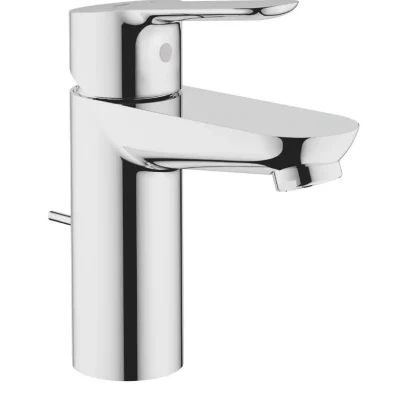 Grohe BauEdge - izlietnes maisītājs ar noteci, hroms 32819000