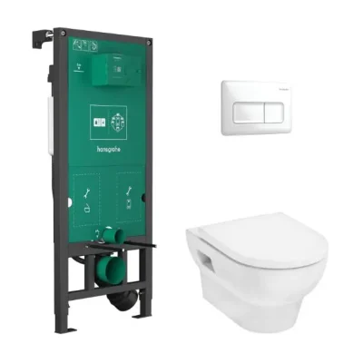Hansgrohe GladeLake S - iebūvējamā elementa komplekts, GladeLake S WC un sēdeklis, iFrame Original Q vadības plate, balta 60301450