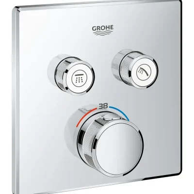 Grohe Grohtherm SmartControl - termostata maisītājs - zemapmetuma ar 2 noslēgvārstiem, hromēts 29124000