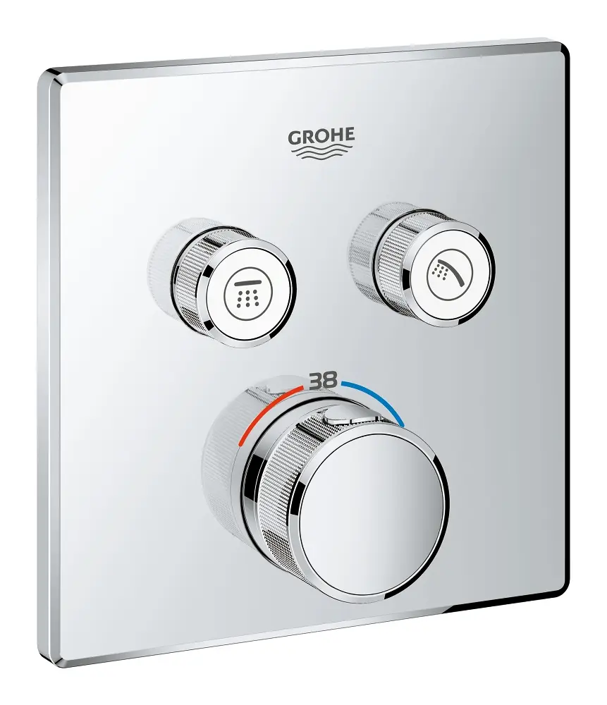 Grohe Grohtherm SmartControl - termostata maisītājs - zemapmetuma ar 2 noslēgvārstiem, hromēts 29124000