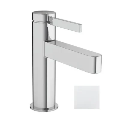 Hansgrohe Finoris - izlietnes maisītājs ar Push-Open noteces komplektu, EcoSmart, CoolStart, matēti balts 76012700