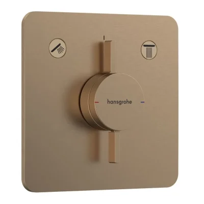 Hansgrohe DuoTurn Q - zemapmetuma maisītājs, 2 patērētājiem, birstēta bronza 75414140