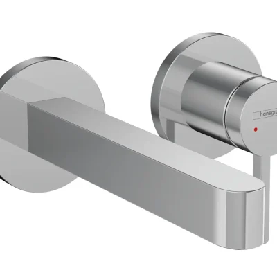 Hansgrohe Finoris - izlietnes vienas sviras zemapmetuma maisītājs, 2 atveru uzstādīšana, EcoSmart, hromēts 76051000