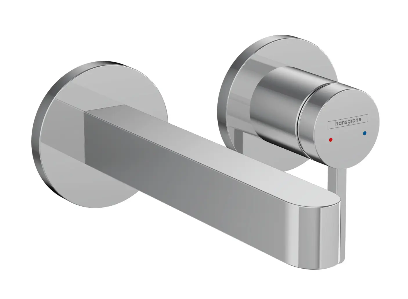 Hansgrohe Finoris - izlietnes vienas sviras zemapmetuma maisītājs, 2 atveru uzstādīšana, EcoSmart, hromēts 76051000