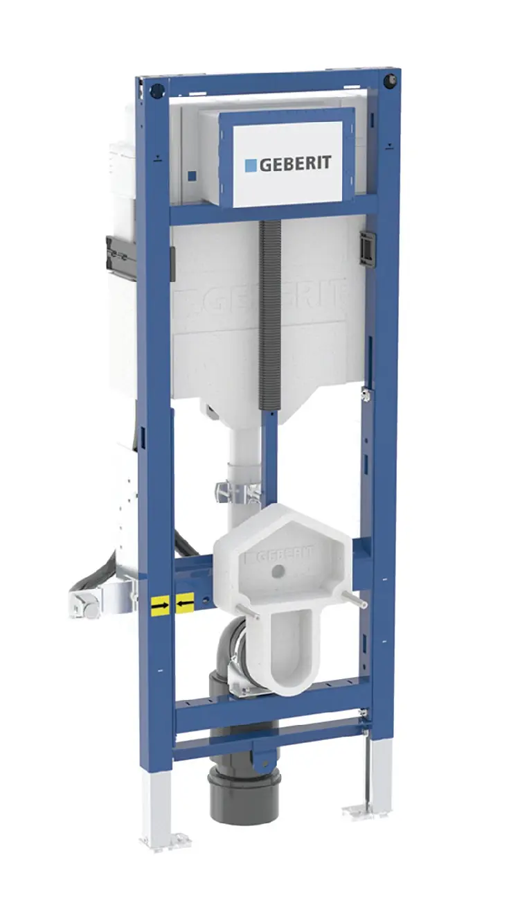 Geberit Duofix - montāžas elements sienas WC, 112 cm, ar Sigma skalošanas tvertni 12 cm, bezbarjeru 111.396.00.6