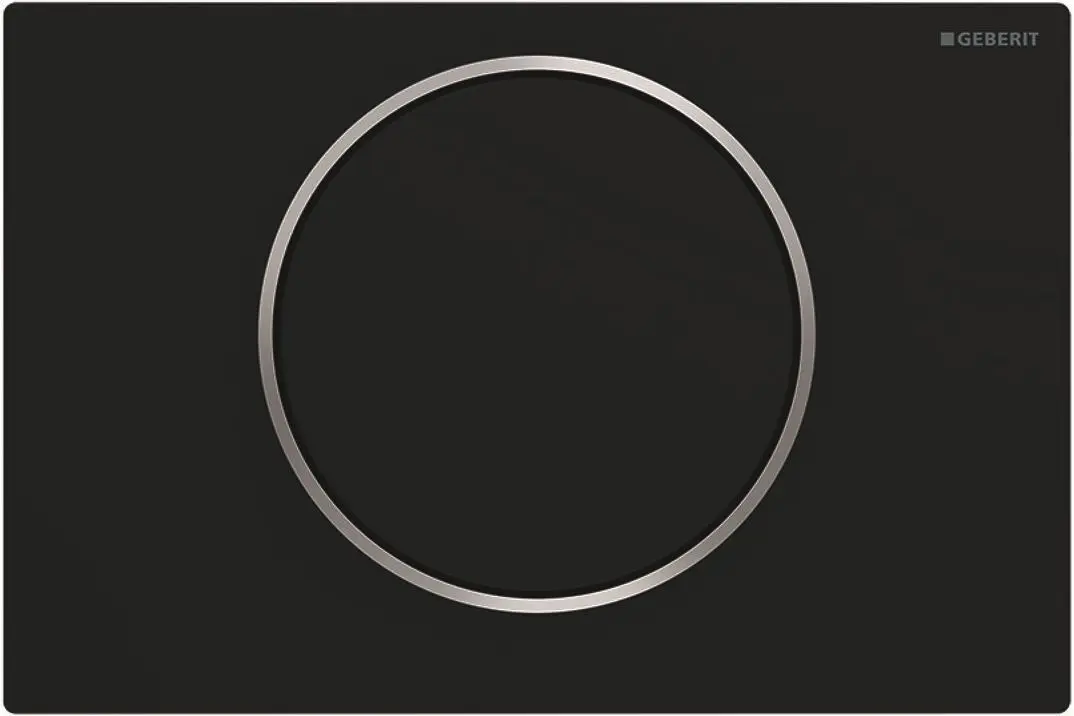 Geberit Sigma10 - vadības plate SIGMA10, melns matēts / nerūsējošais tērauds 115.758.14.5