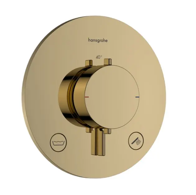 Hansgrohe Ecostat Comfort S - zemapmetuma termostata maisītājs, 2 patērētājiem, pulēta zelta apdare 33718990