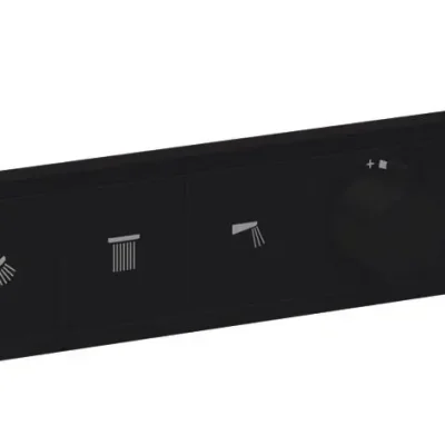 Hansgrohe RainSelect - zemapmetuma termostata maisītājs 3 patērētājiem, melns matēts 15381670