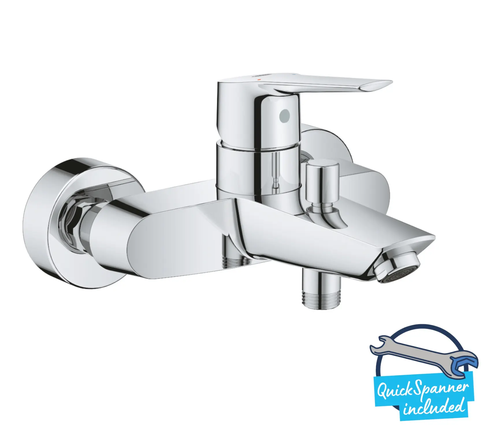 Grohe QuickFix Start - sienas vannas maisītājs, hroms 24206002