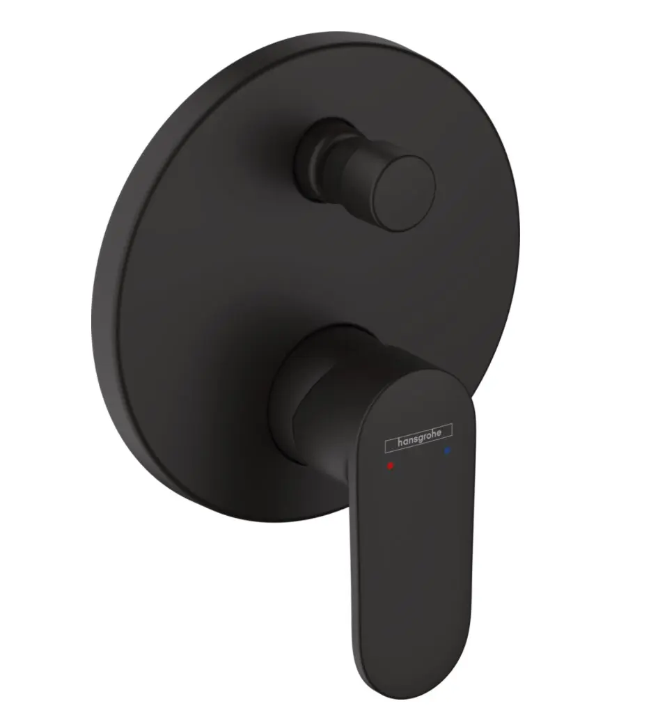 Hansgrohe Vernis Blend - zemapmetuma vannas termostats, matēti melns 71466670