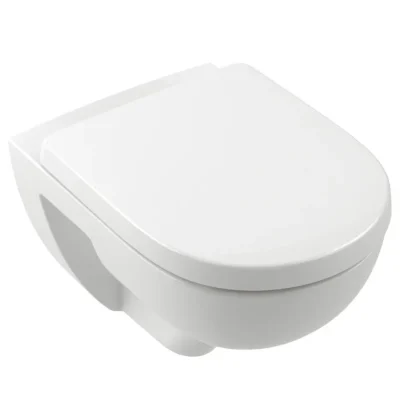 Villeroy & Boch O.novo - pie sienas stiprināms WC ar SoftClosing sēdekli, TwistFlush, DirectFlush, Alpu balts 5660CL01