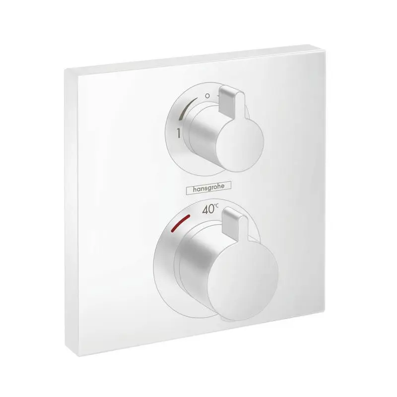 Hansgrohe Ecostat Square - termostata maisītājs - zemapmetuma 2 patērētājiem, balti matēts 15714700