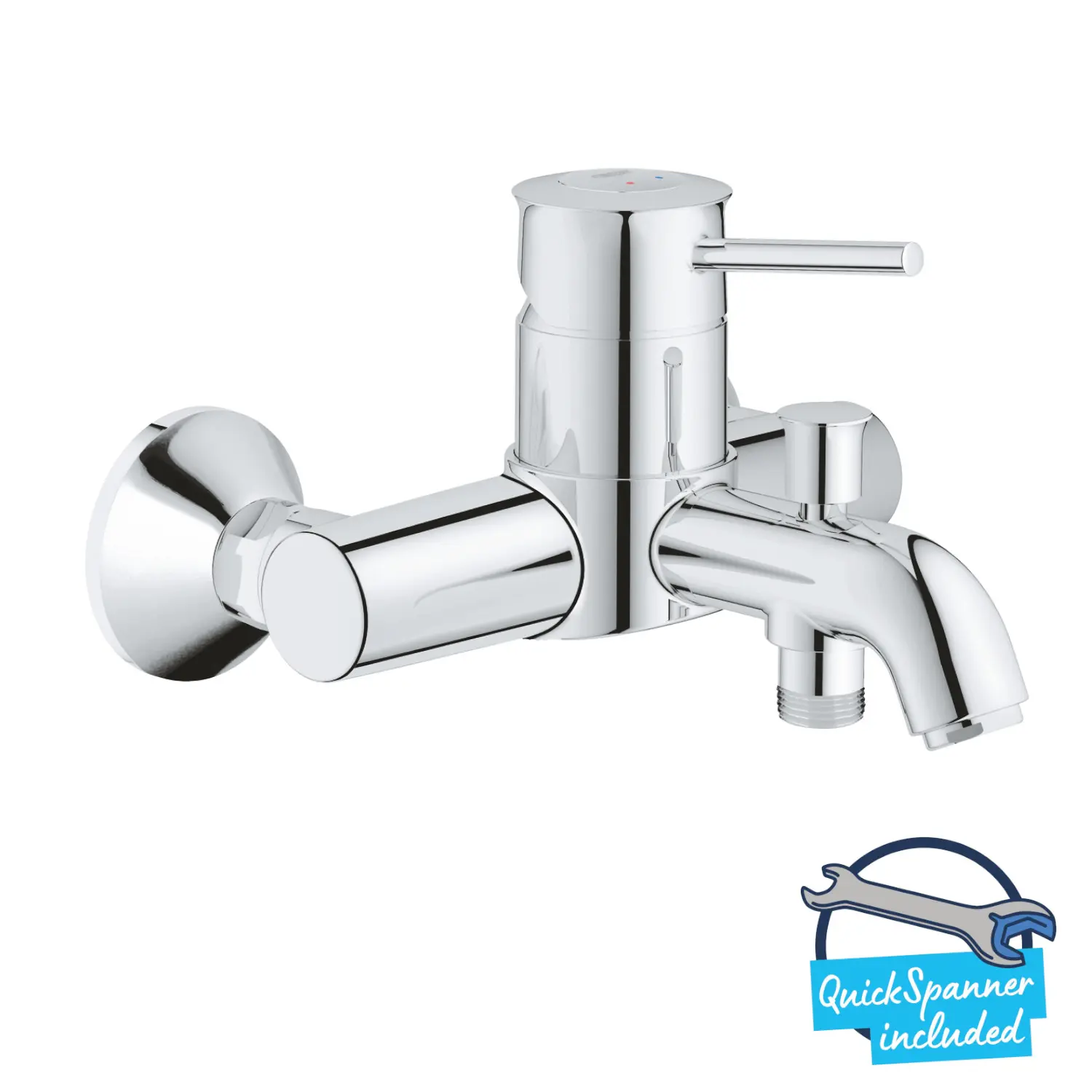 Grohe Start Classic - sienas vannas maisītājs, hroms 23787000