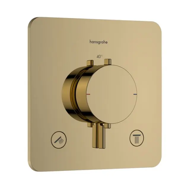 Hansgrohe Ecostat Comfort Q - zemapmetuma termostats, 2 patērētājiem, pulēta zelta apdare 33713990