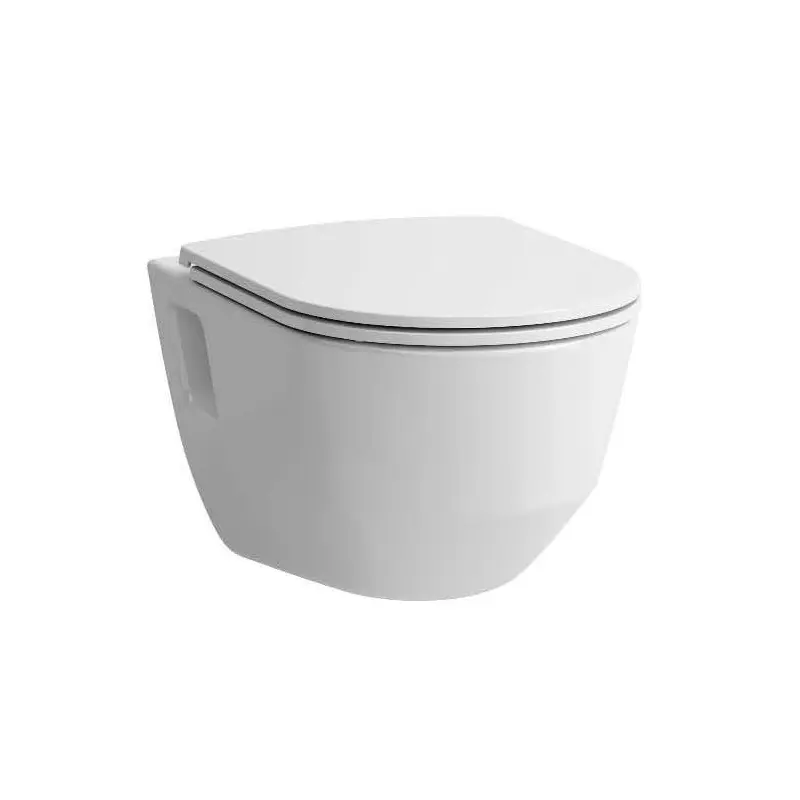 Laufen Pro - pie sienas stiprināms WC ar sēdekli Slim, SlowClose, Rimless, balts H8669540000001
