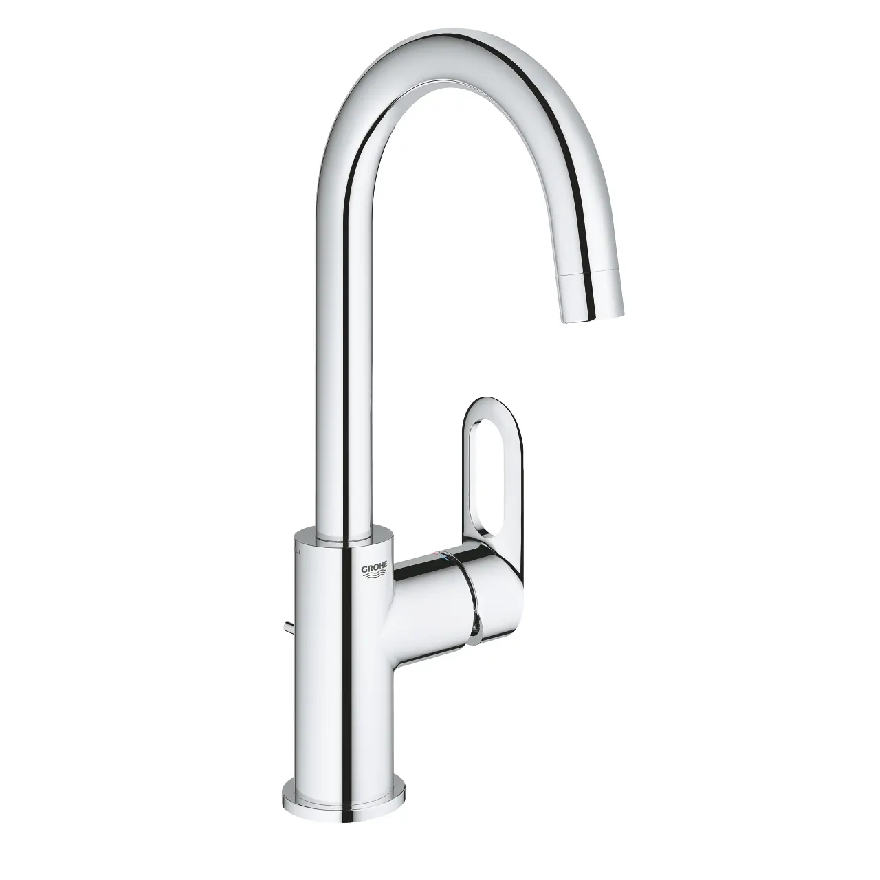 Grohe BauLoop - izlietnes maisītājs ar grozāmu snīpi un noteces komplektu, hromēts 23763000