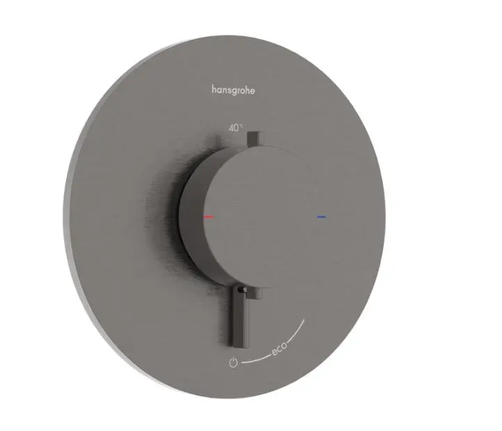 Hansgrohe Ecostat Comfort S - zemapmetuma dušas maisītājs, ar termostatu, melns hroms birstēts 33714340