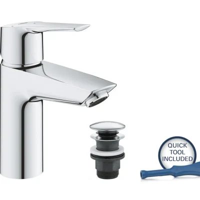 Grohe QuickFix Start - izlietnes maisītājs ar Push-Open noteces komplektu, CoolStart, hroms 23551002