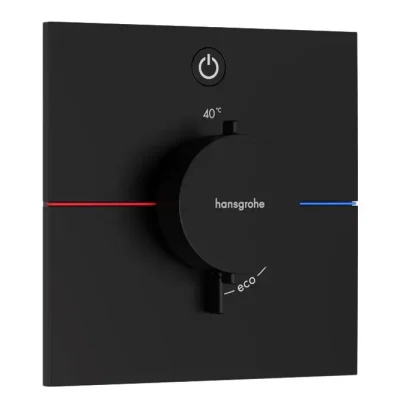 Hansgrohe ShowerSelect Comfort - zemapmetuma termostata maisītājs, melns matēts 15571670
