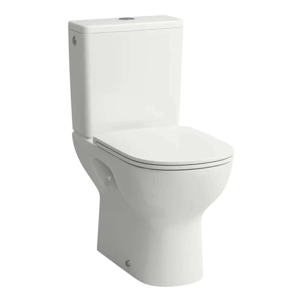 Laufen Lua - WC kombi ar SoftClose sēdekli, apakšējā notece, ūdens pieslēgums sānos, Rimless, DualFlush, balts H8670870009721