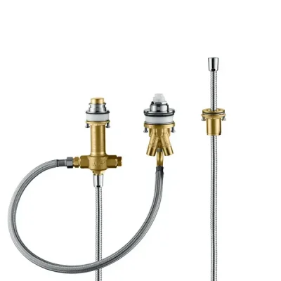 Hansgrohe montāžas elementi - pamatkorpuss 3 caurumu montāžai uz vannas malas 13439180