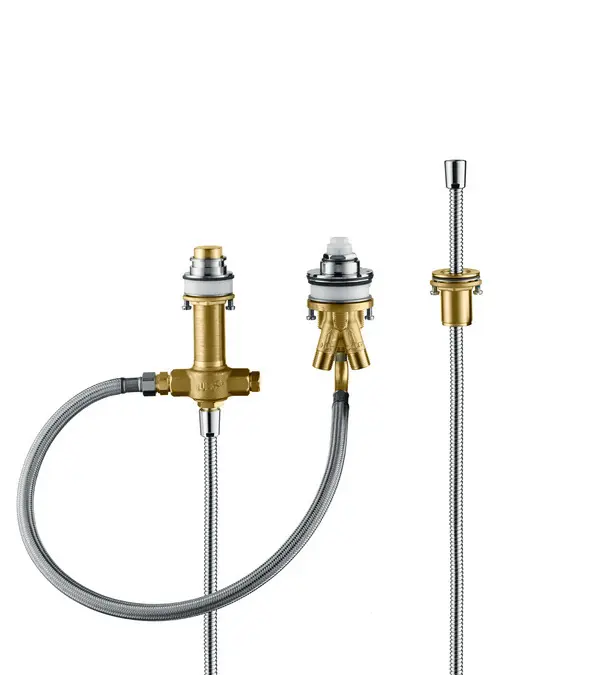 Hansgrohe montāžas elementi - pamatkorpuss 3 caurumu montāžai uz vannas malas 13439180
