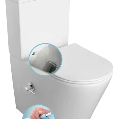 Sapho Sanitārkeramika - grīdas WC ar bidē funkciju, Rimless, balts PC1012RX