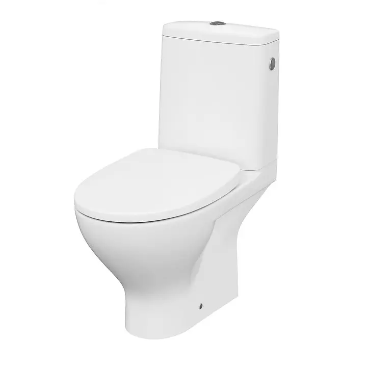 Cersanit Moduo - WC komplekts ar SoftClose sēdekli, noteka aizmugurē, ūdens pieslēgums sānos, CleanOn, balts K116-024