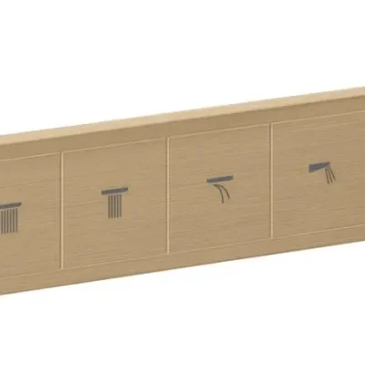 Hansgrohe RainSelect - zemapmetuma termostata maisītājs, 5 patērētājiem, matēts bronzas 15384140