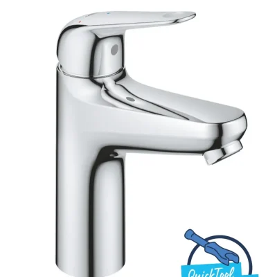 Grohe Swift - izlietnes maisītājs ar Push-Open noteces komplektu, aukstā starta funkcija, hroms 24329001