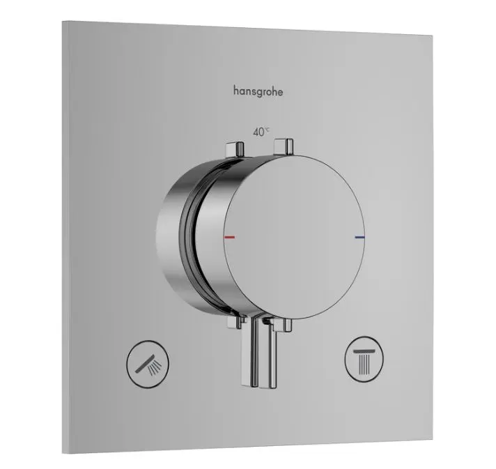 Hansgrohe Ecostat Comfort E - zemapmetuma termostata maisītājs 2 patērētājiem, hroms 33711000