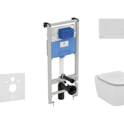 Ideal Standard ProSys - komplekts - zemapmetuma elements, tualete un WC sēdeklis Tesi, vadības plate Oleas M1, Aquablade, SoftClose, balts ProSys120M SP4