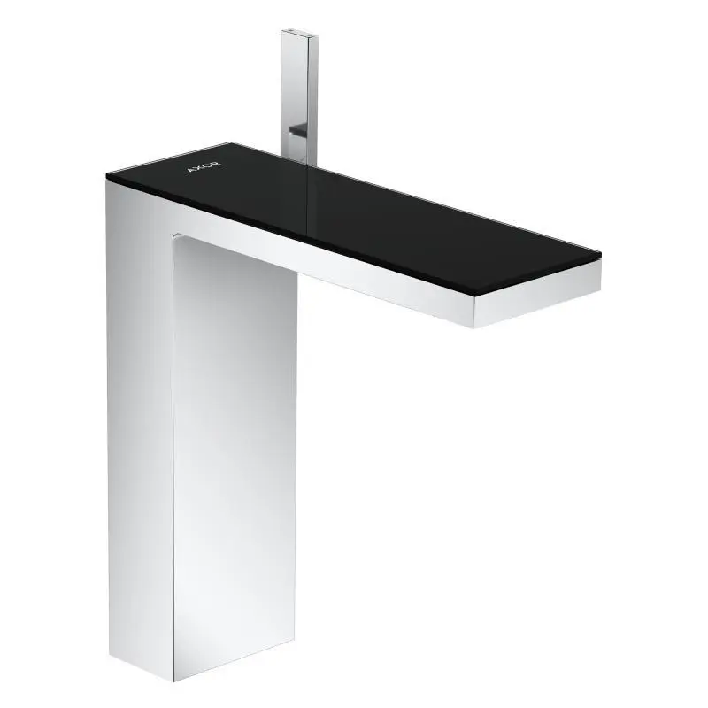 Axor MyEdition - izlietnes maisītājs, ar Push-Open noteces komplektu, hroms / melns stikls 47020600