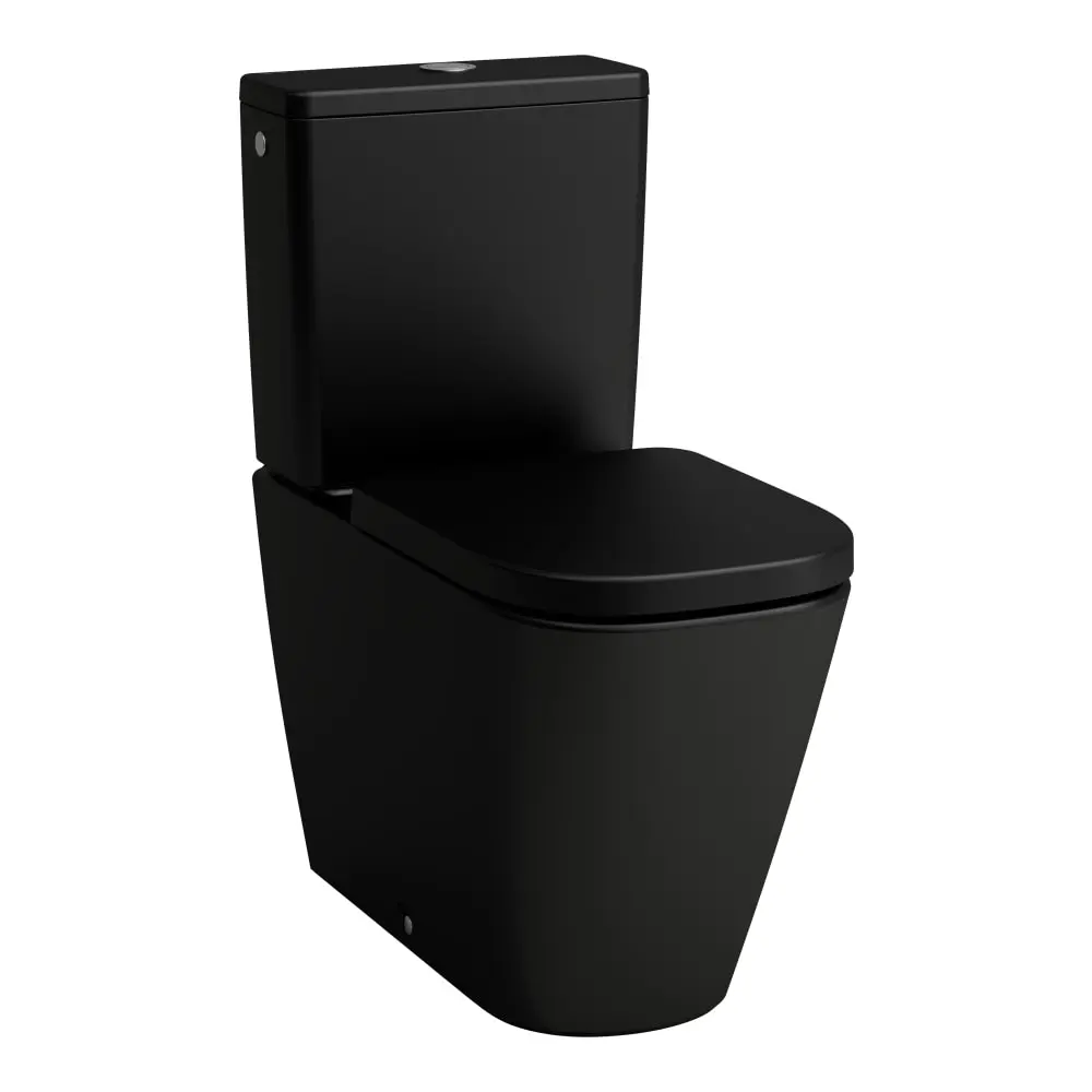 Laufen Meda - WC kombimodelis, Vario izvads, Rimless, matēti melns H8241117160001