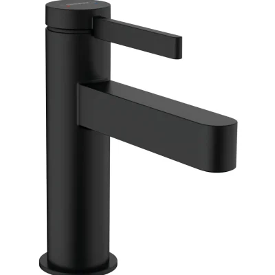 Hansgrohe Finoris - izlietnes vienas sviras maisītājs 110, ar Push-Open noteces komplektu, EcoSmart, matēti melns 76024670