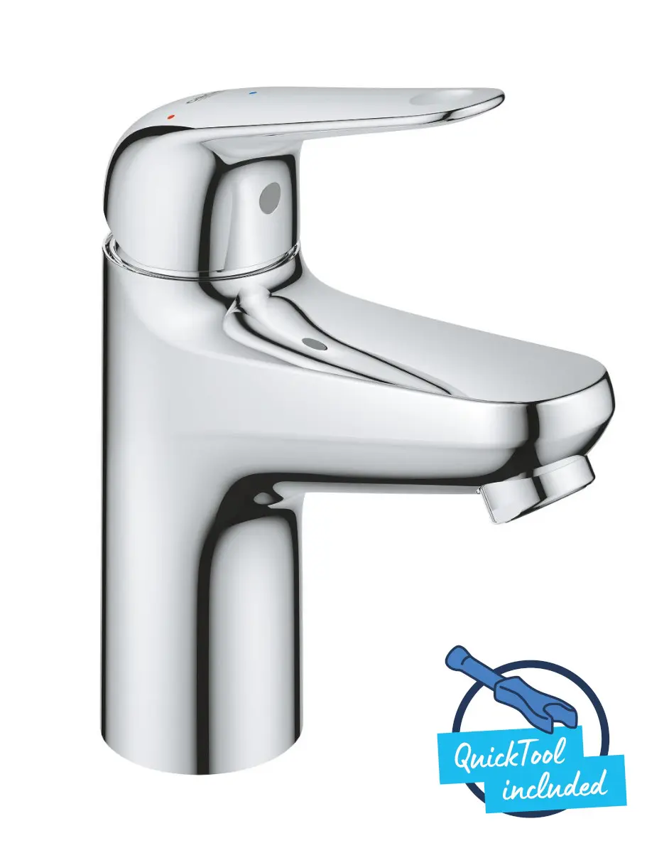 Grohe Swift - izlietnes maisītājs ar Push-Open noteces komplektu, aukstais starts, hroms 24323001