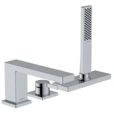 Hansgrohe Tecturis E - vannas maisītājs vannas malai, 3 caurumu montāža, sBox, hroms 73443000