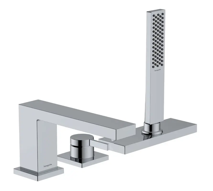 Hansgrohe Tecturis E - vannas maisītājs vannas malai, 3 caurumu montāža, sBox, hroms 73443000