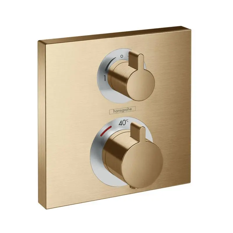 Hansgrohe Ecostat Square - termostata maisītājs - zemapmetuma 2 patērētājiem, matēts bronzas 15714140