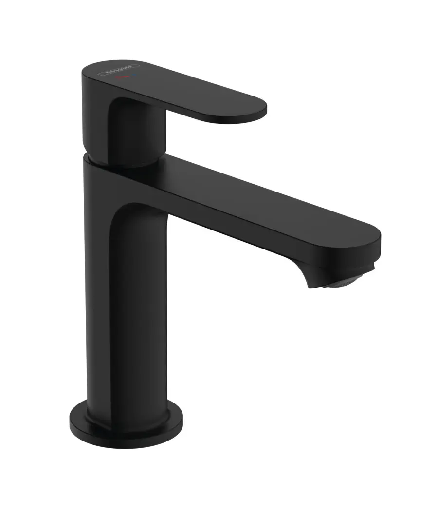 Hansgrohe Rebris S - izlietnes maisītājs ar noteci, CoolStart, EcoSmart, matēti melns 72527670