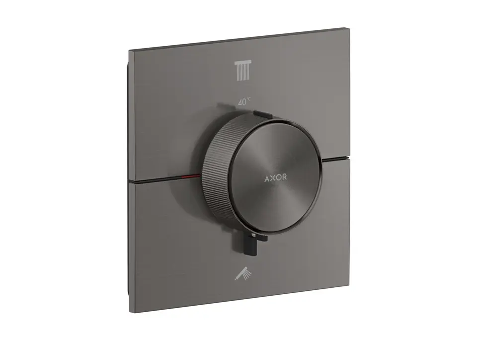 Axor ShowerSelect ID - zemapmetuma termostata maisītājs 2 patērētājiem, hroms melns birstēts 36752340