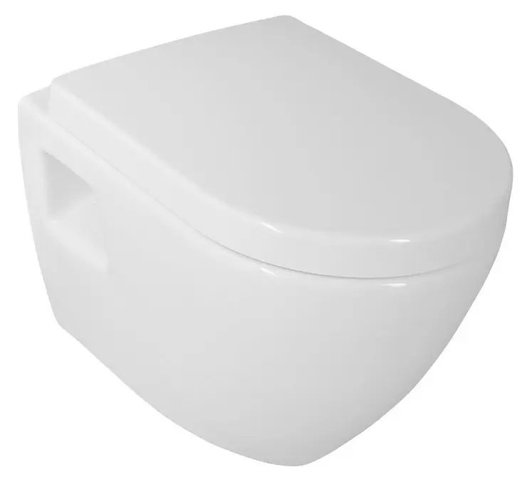 Aqualine Nera - pie sienas stiprināms WC, balts NS952