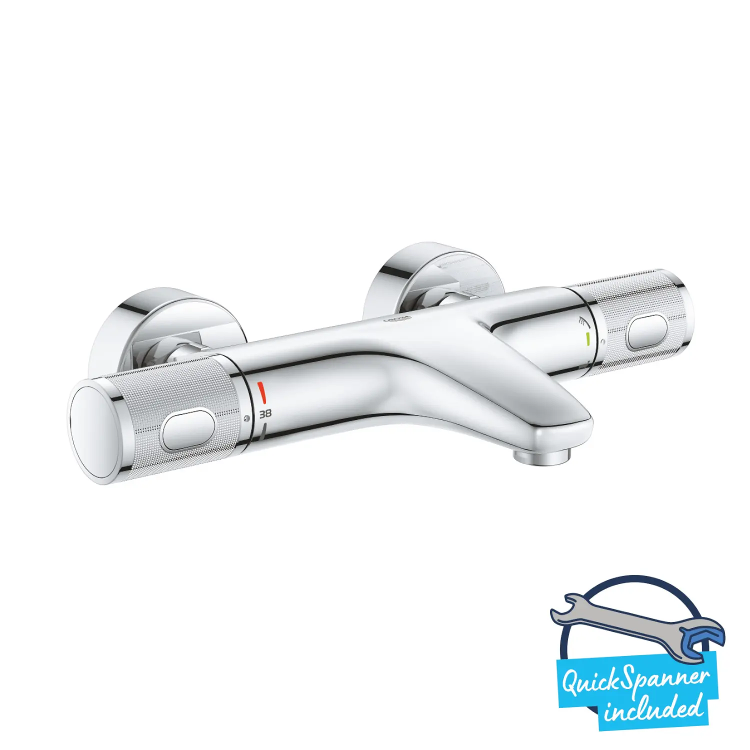 Grohe Precision Feel - vannas termostats, hroms 34788000